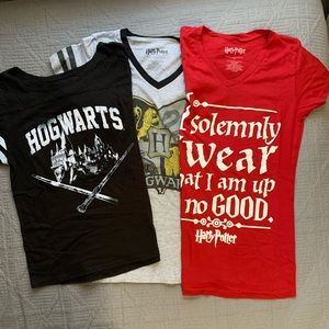 3 Harry Potter t-shirts
